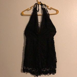 NWOT Black Lace Romper
